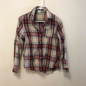 Soo Soo plaid long sleeve button shirt